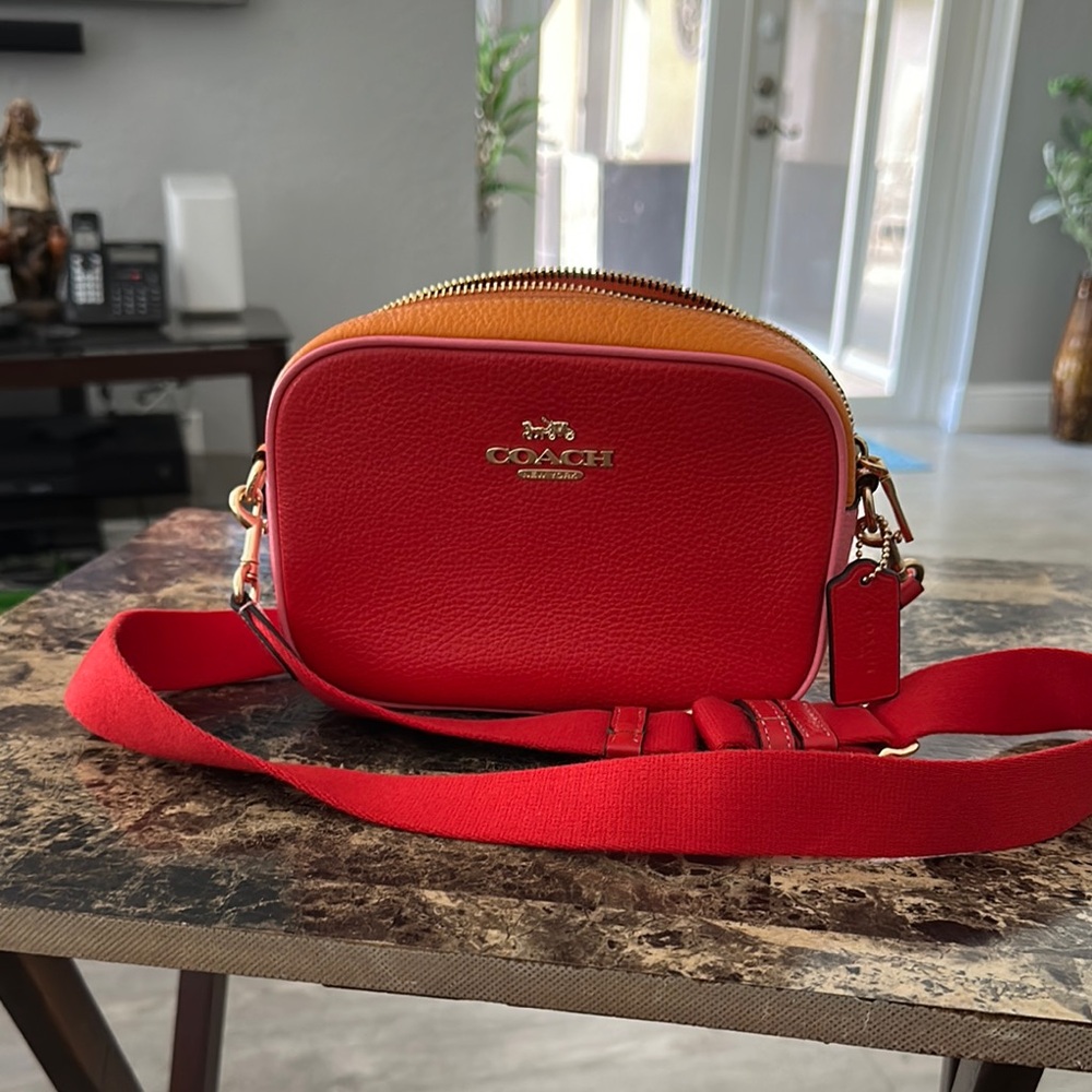 Coach Red and Orange Crossbody Bag